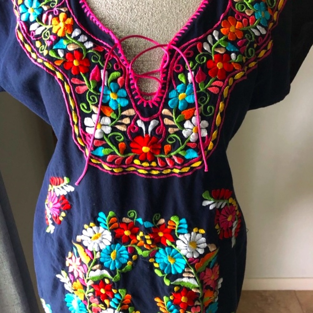 Beautiful embroidered Mexican dress